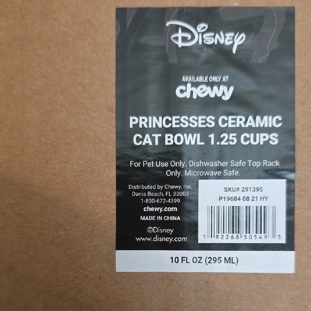 Disney Princess Cat / Dog Bowl Feed Bowl